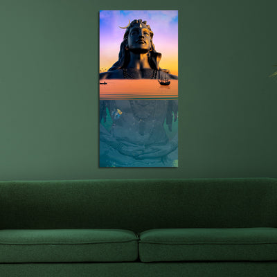 Lord Mahakal Print On Canvas Wall Painting