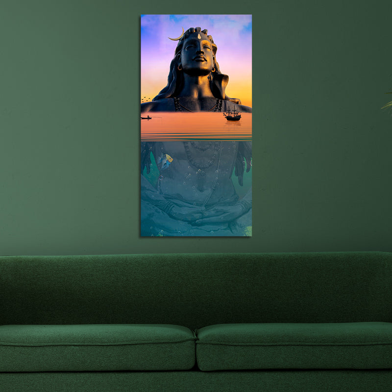 Lord Mahakal Print On Canvas Wall Painting