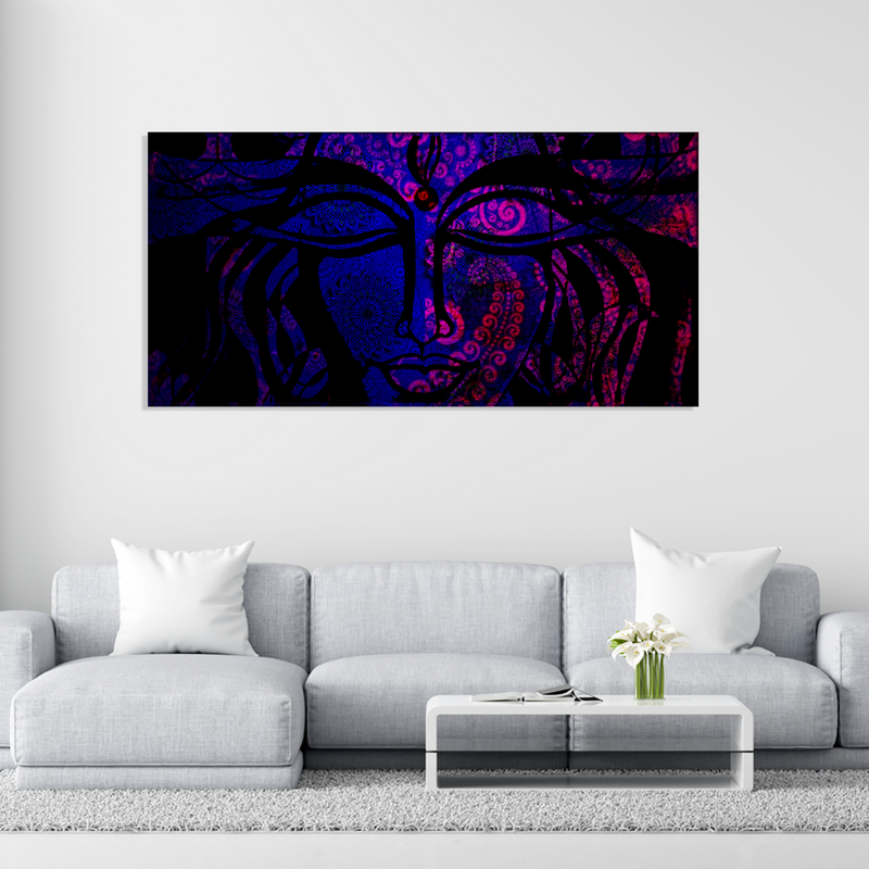 Lord Shiva Mandala Canvas Wall Painting