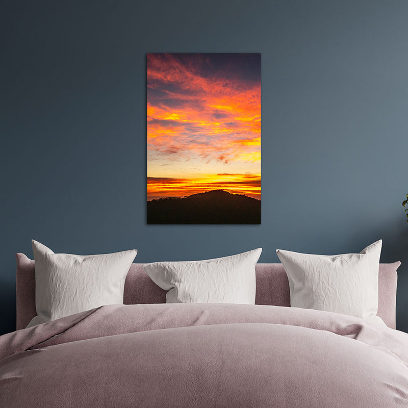 Golden View In Sunset Canvas Wall Painting