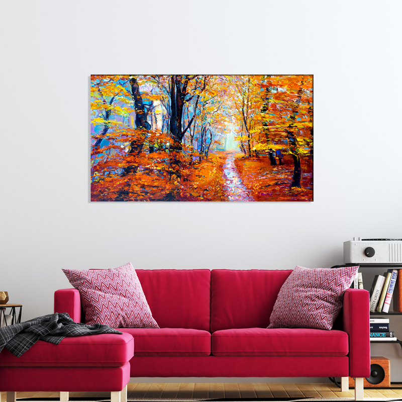 Forest In Autumn Canvas Wall Painting