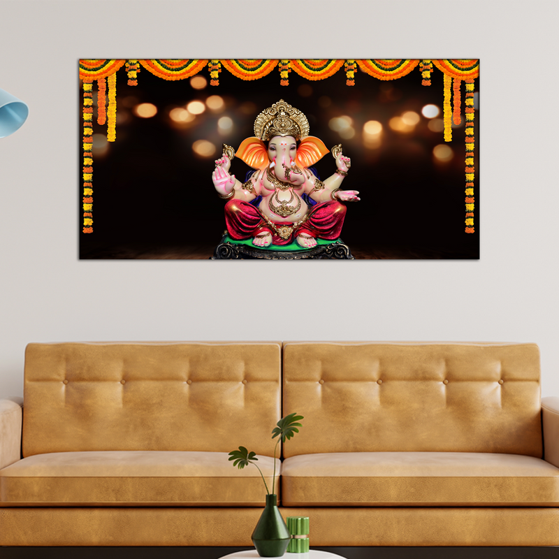 Ganpati Bappa Canvas Wall Painting