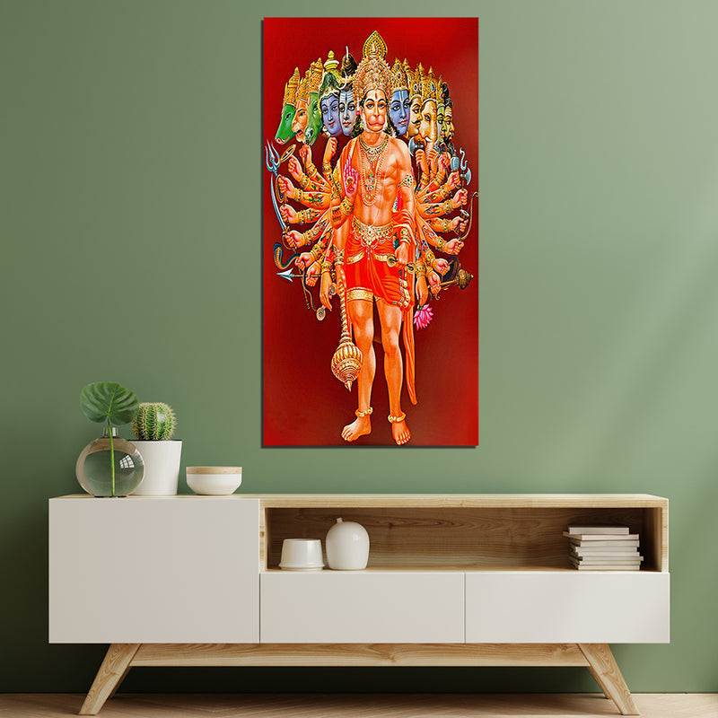 Eka dash mukhi hanuman ji maharaj Canvas Wall Painting