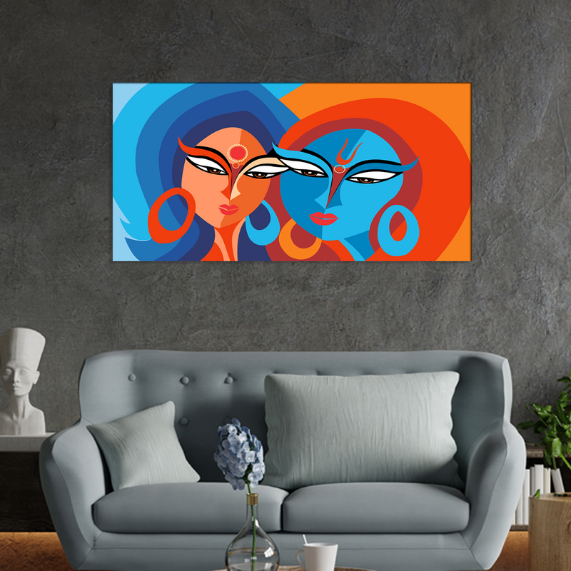 Modern Art Radha Krishna Canvas Wall Painting