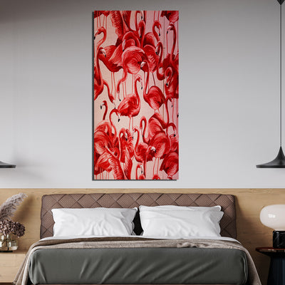Beautiful Flamingo Print On Canvas Wall Painting