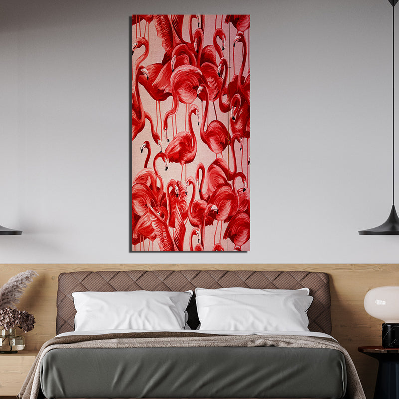 Beautiful Flamingo Print On Canvas Wall Painting