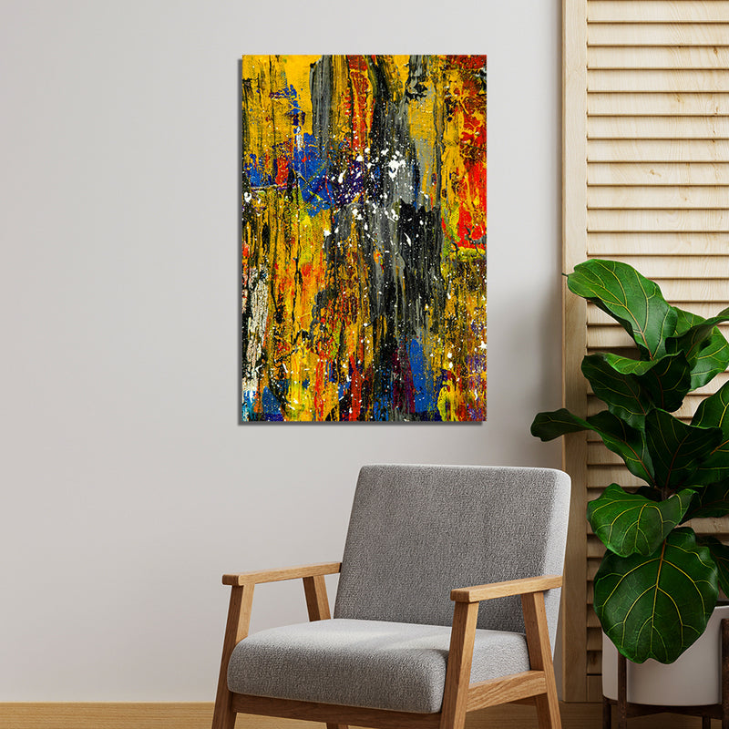 Multi Abstract On Canvas Wall Painting