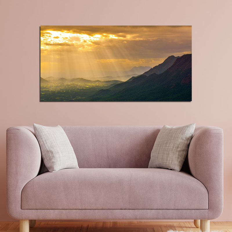 A Beautiful Sunset View Canvas Wall Painting