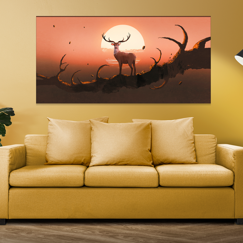 Deer Painting Canvas Wall Painting