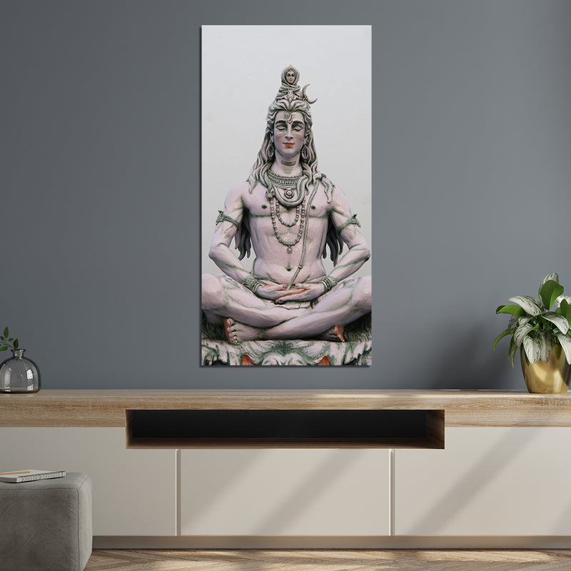 Lord Shiva Print On Canvas Wall Painting