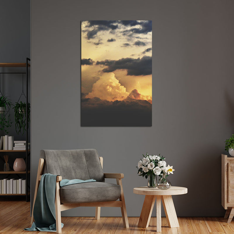 Morning View In Sky Print On Canvas Wall Painting