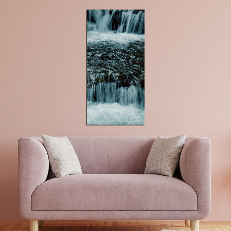 Amazing Water Fall Print On Canvas Wall Painting