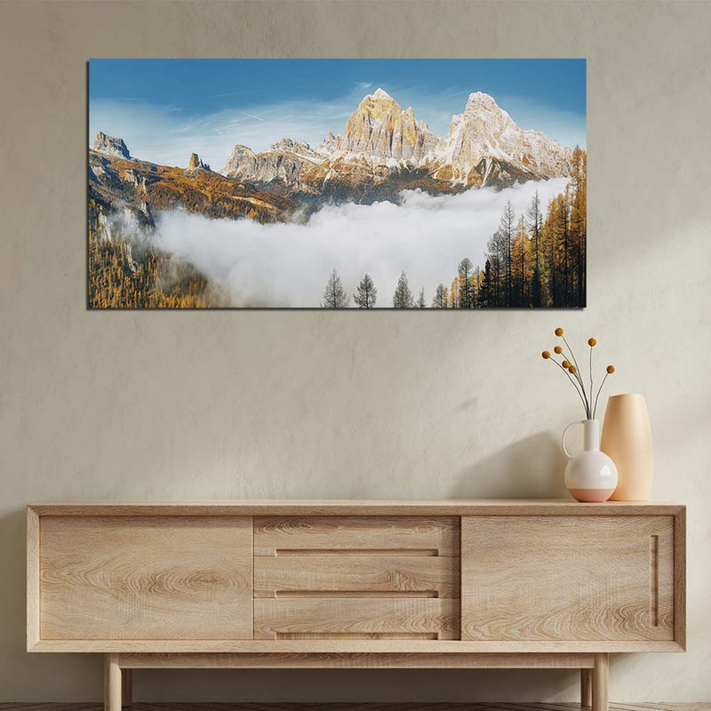 Hill And Clouds Scenery Canvas Wall Painting
