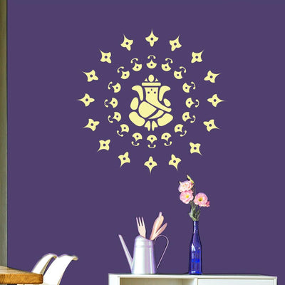 Ganesha in Motif Design Wall Decal
