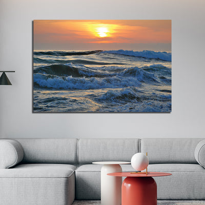 Beach Print On Canvas Wall Painting