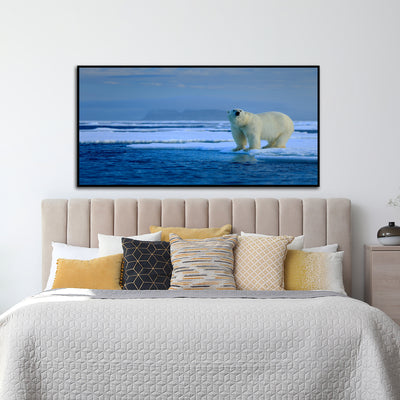 Big Polar Bear Canvas Floating Frame Wall Painting