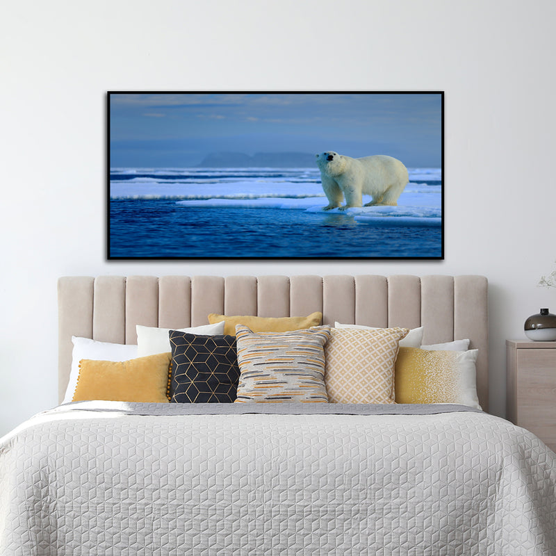 Big Polar Bear Canvas Floating Frame Wall Painting