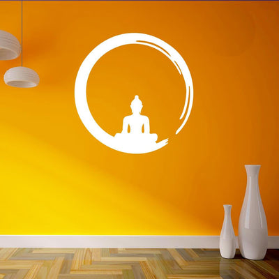 Buddha inside Zen Circle Wall Sticker
