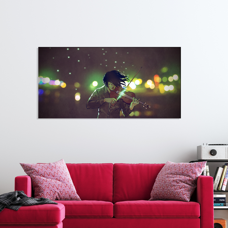 Man Playing Violin Canvas Wall Painting