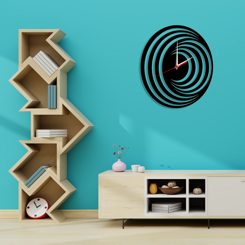 Black Design Wood Analog Wall Clock