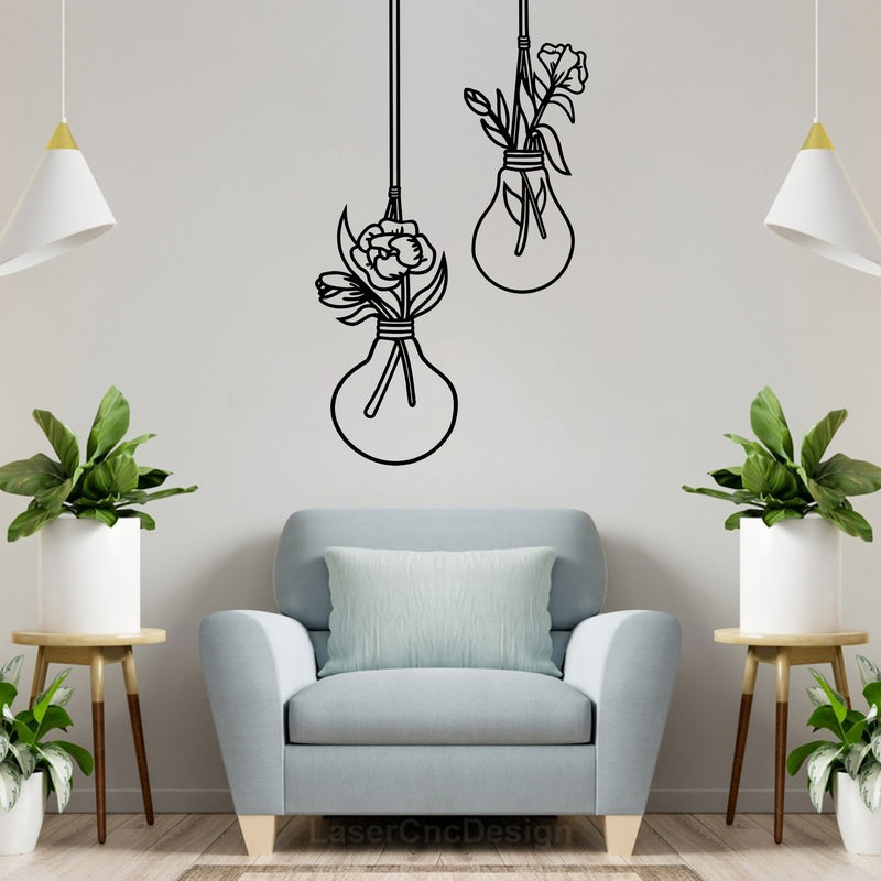Hanging Flower Pots High Quality Wall Sticker