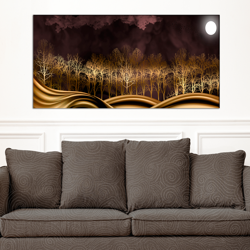 Golden Tree Canvas Wall Painting