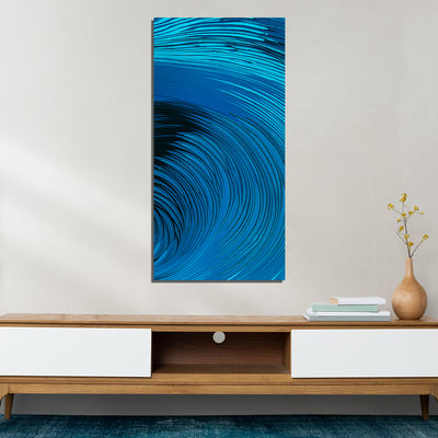 3-D Blue Abstract Canvas Wall Painting