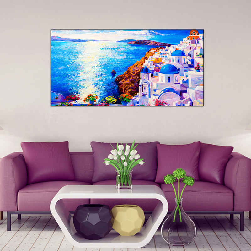 Modern City Oil Art Canvas Wall Painting