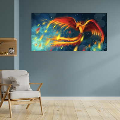 Fire Bird Canvas Wall Painting