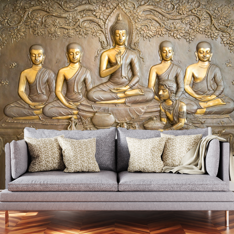 Buddha Printed Digitally Printed Wallpaper