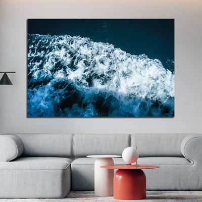 Beautiful Waves Print On Canvas Wall Painting
