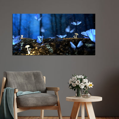 Beautiful Blue Butterfly Canvas Wall Painting