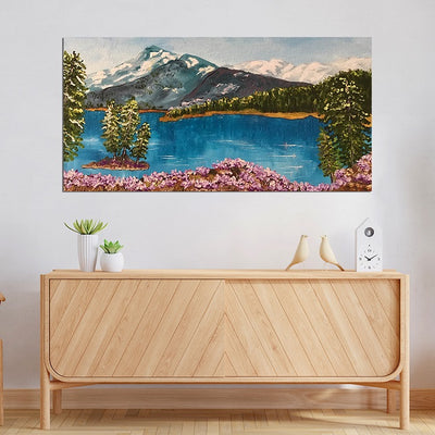 Mountain River Sketch Wall Painting