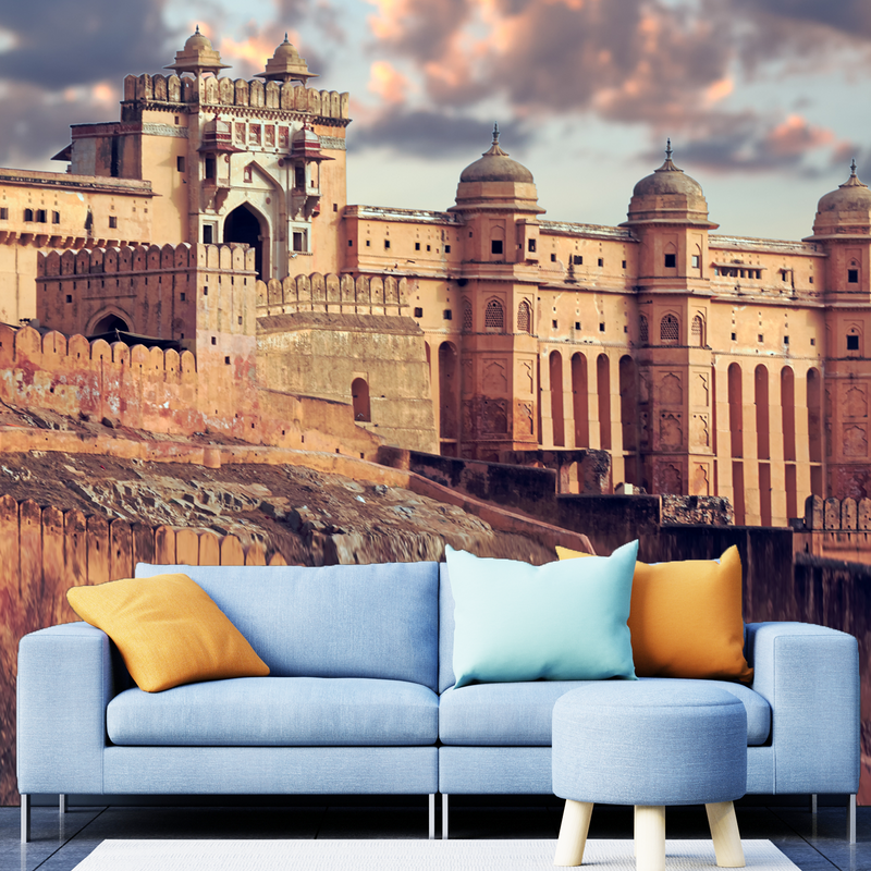 Amer Fort Digitally Printed Wallpaper