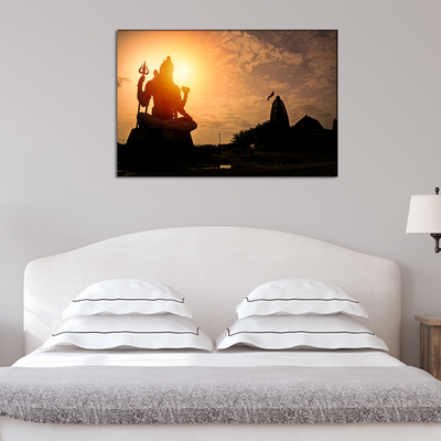 Lord Shiva Silhouette Canvas Wall Painting