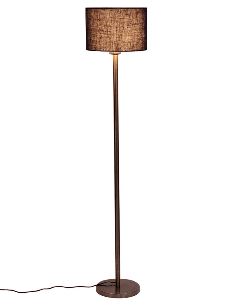 Blue Jute Drum Designer Steel Floor Lamp for Home Decor (D50)