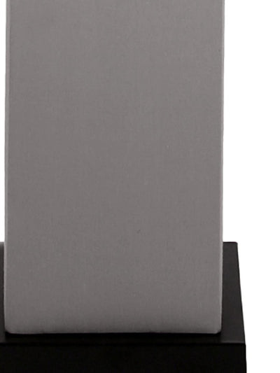 Grey Square Cotton Shade Floor lamp with Black Iron Base D,679