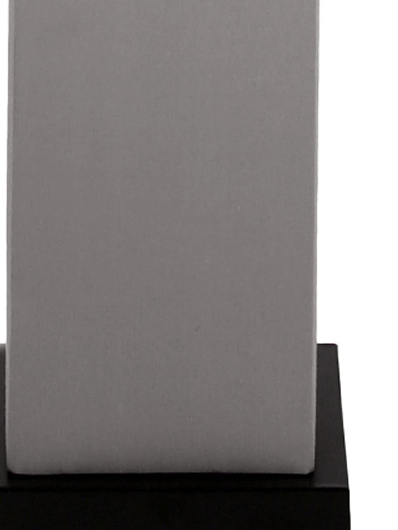 Grey Square Cotton Shade Floor lamp with Black Iron Base D,679