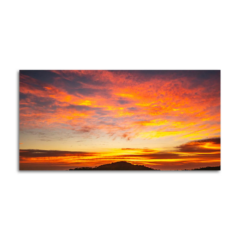Golden View In Sunset Canvas Wall Painting