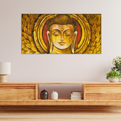 Golden Buddha Canvas Wall Painting