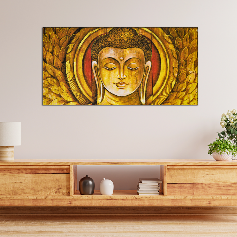 Golden Buddha Canvas Wall Painting