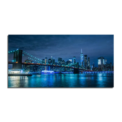 City View In Night Canvas Wall Painting