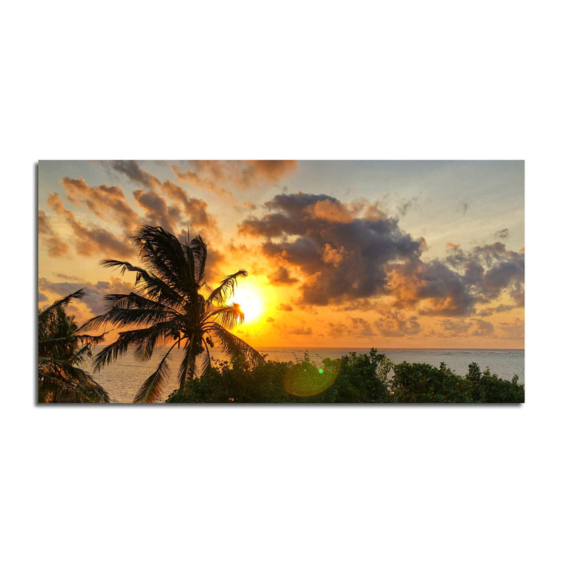 Beautiful Garden landscape Sunrise  Canvas Wall Painting