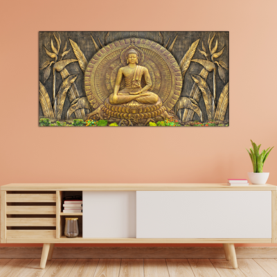 Golden Buddha Canvas Wall Painting