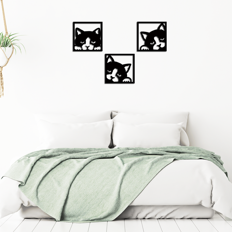 Cat design wall art Wooden Wall Hanging, Wooden Wall Decoration