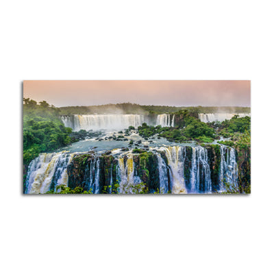 Green Nature Waterfall Canvas Wall Painting