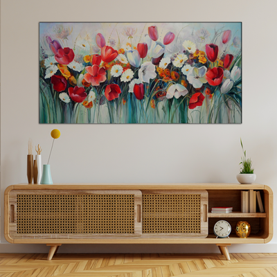 Different Flowers Canvas Wall Painting