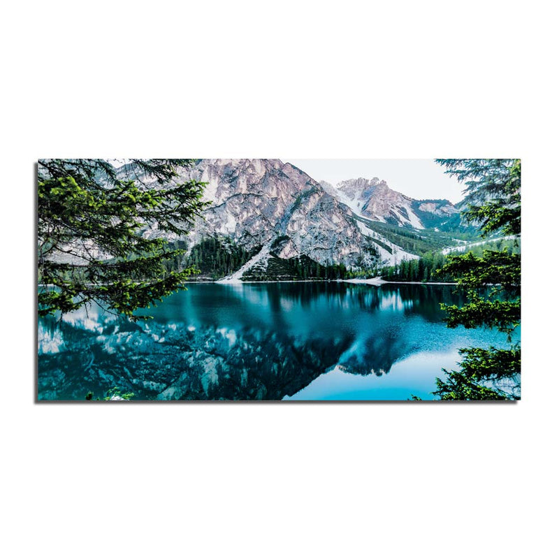 Blue Lake and Hill Reflection Water Canvas Wall Painting