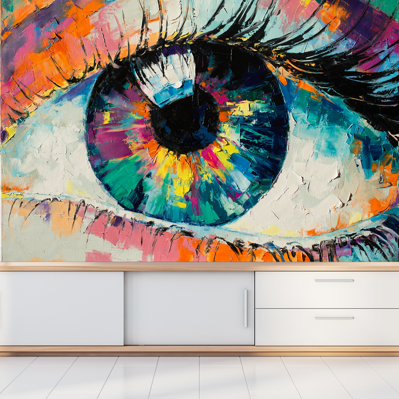 Beautiful Eyes Modern Design Digitally Printed Wallpaper