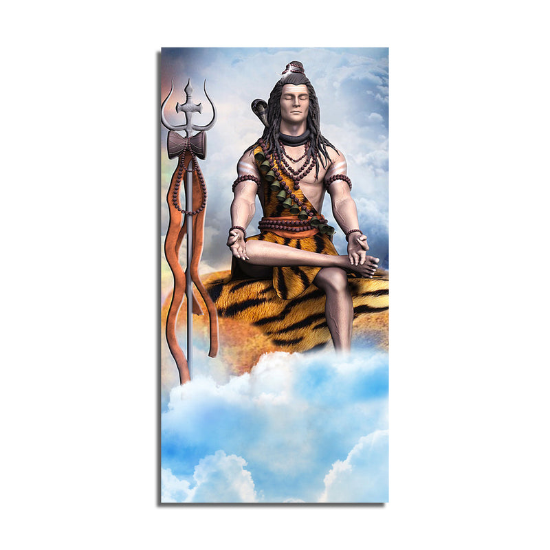 Lord Shiva Print On Canvas Wall Painting